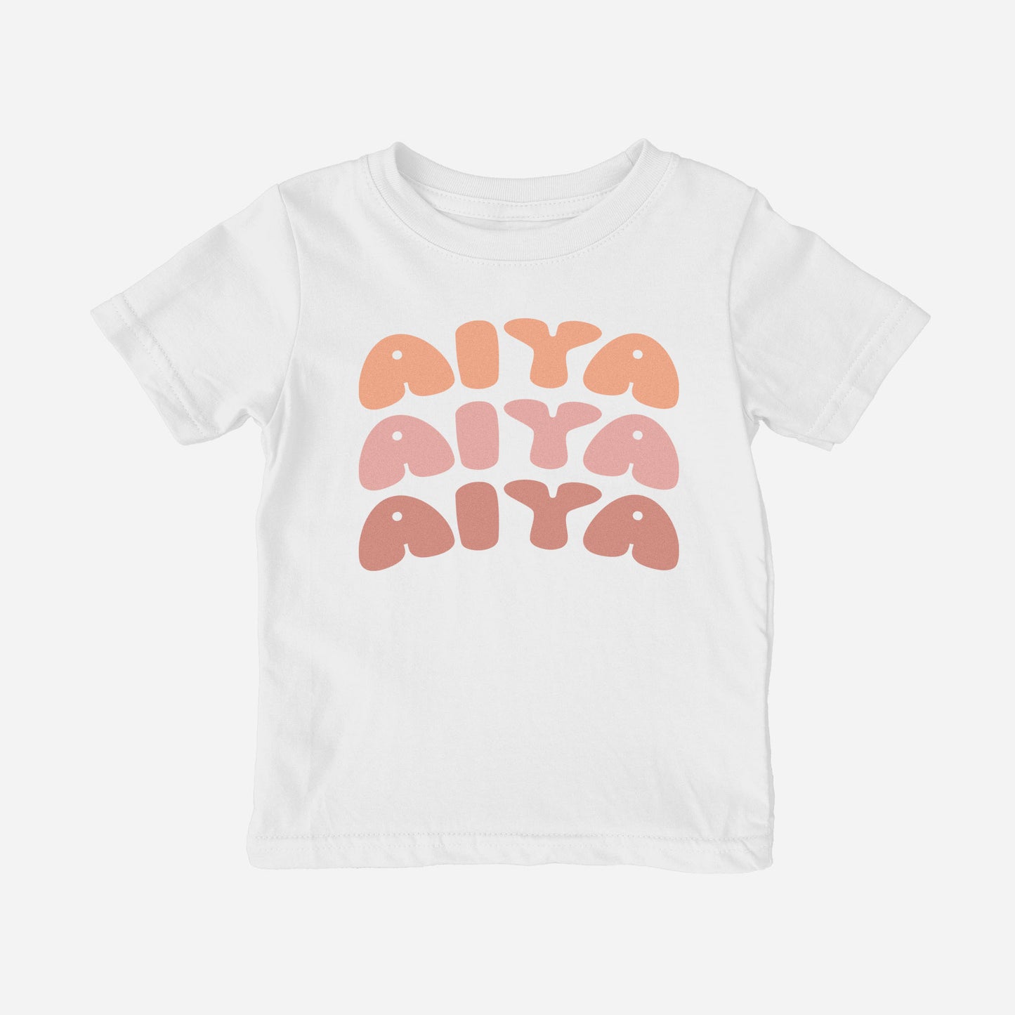 AIYA White Shirt with Blush Graphic (Toddler) Chinese, Cantonese, Mandarin - Asian Baby Clothing