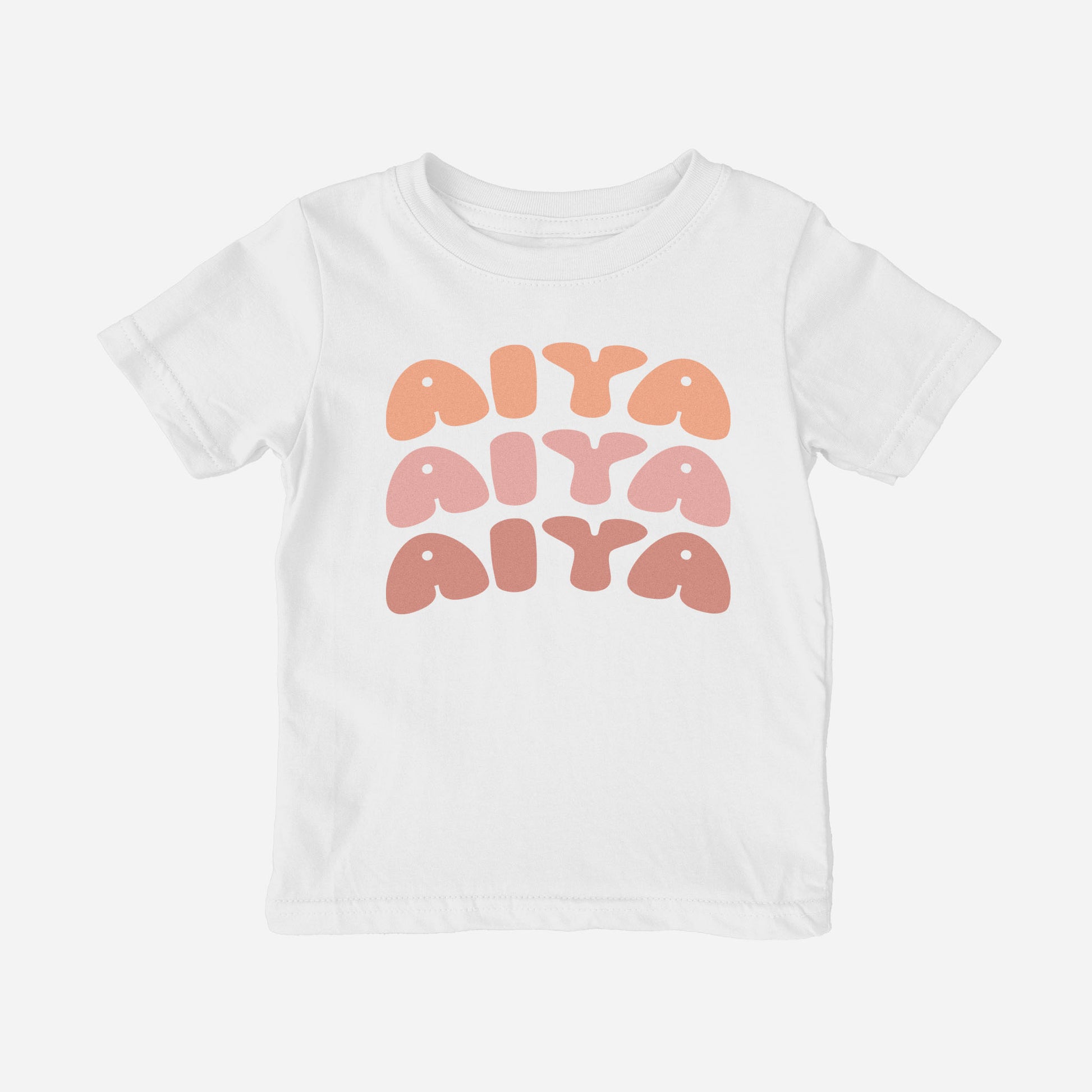 AIYA White Shirt with Blush Graphic (Toddler) Chinese, Cantonese, Mandarin - Asian Baby Clothing