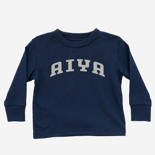Aiya Toddler Long Sleeve Shirt blue' - Asian Baby Clothing