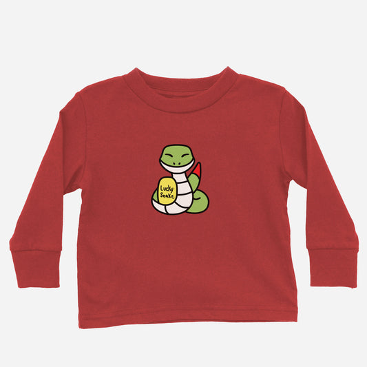 Big Lucky Snake Long Sleeve Shirt (Toddler) Asian Baby Clothing