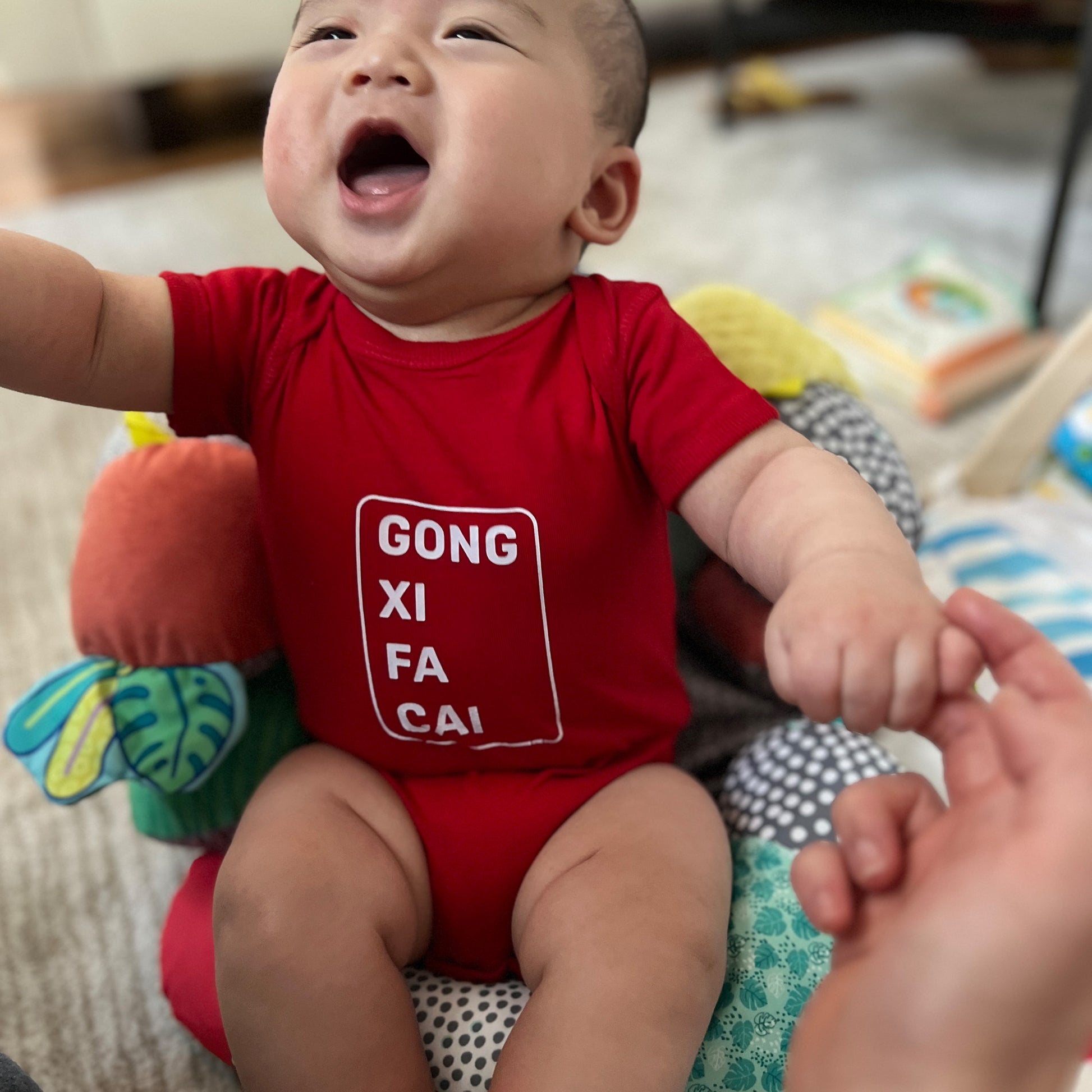 gong xi fa cai baby infant onesie chinese mandarin