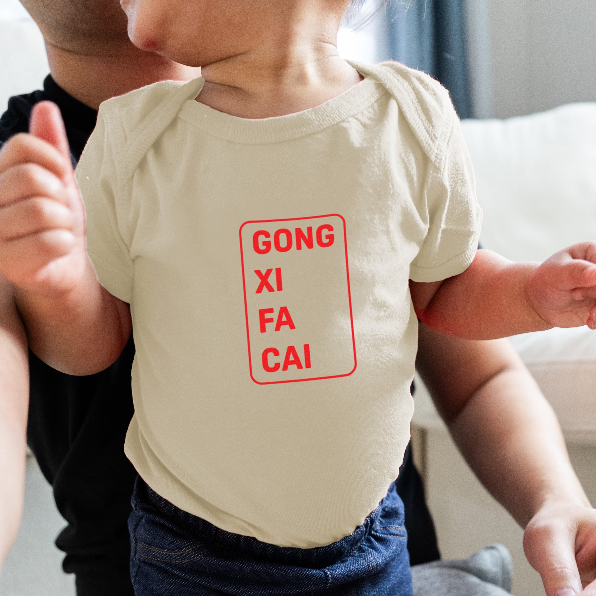 gong xi fa cai baby infant onesie