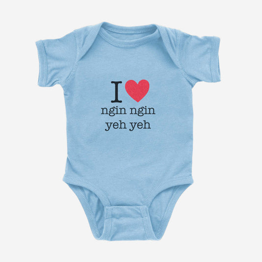 I Heart ngin ngin yeh yeh Taishanese Onesie - Asian Baby Clothing