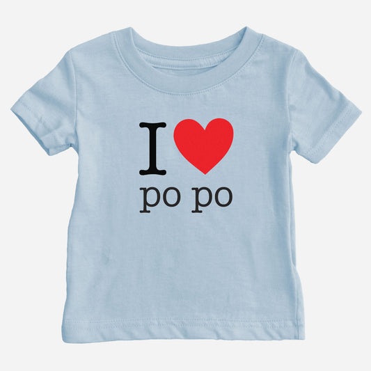 I Heart Grandma & Grandpa Cantonese Baby T-Shirt (Maternal)