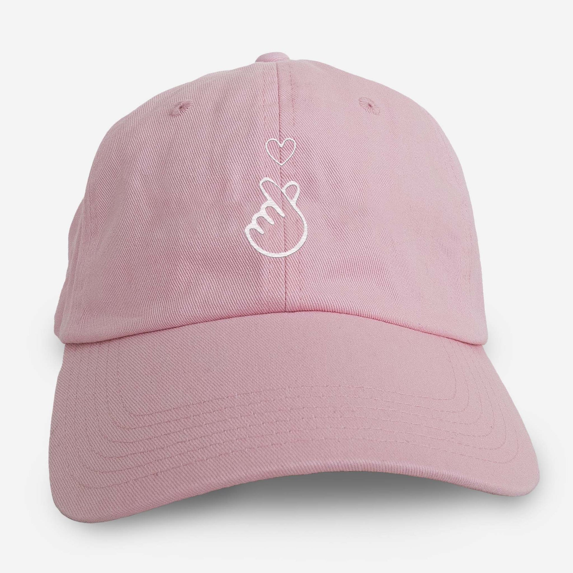 pink Asian finger heart hat – cute casual gift for adults