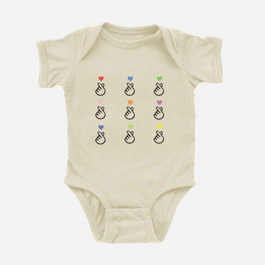 Lovegrid Onesie Natural Front - Asian Baby Clothing