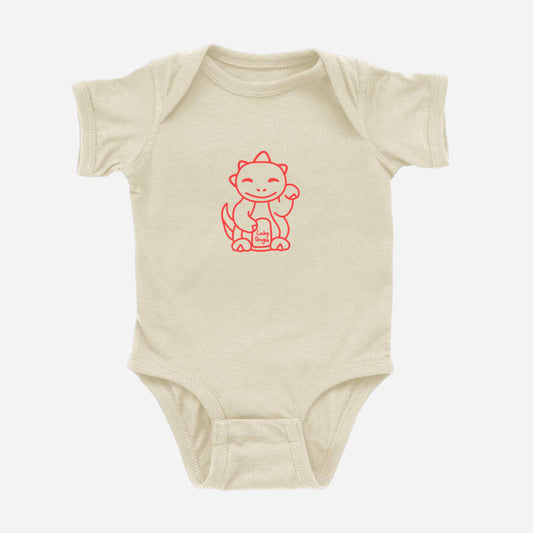 Lucky Dragon Outline Onesie - - Asian Baby Clothing