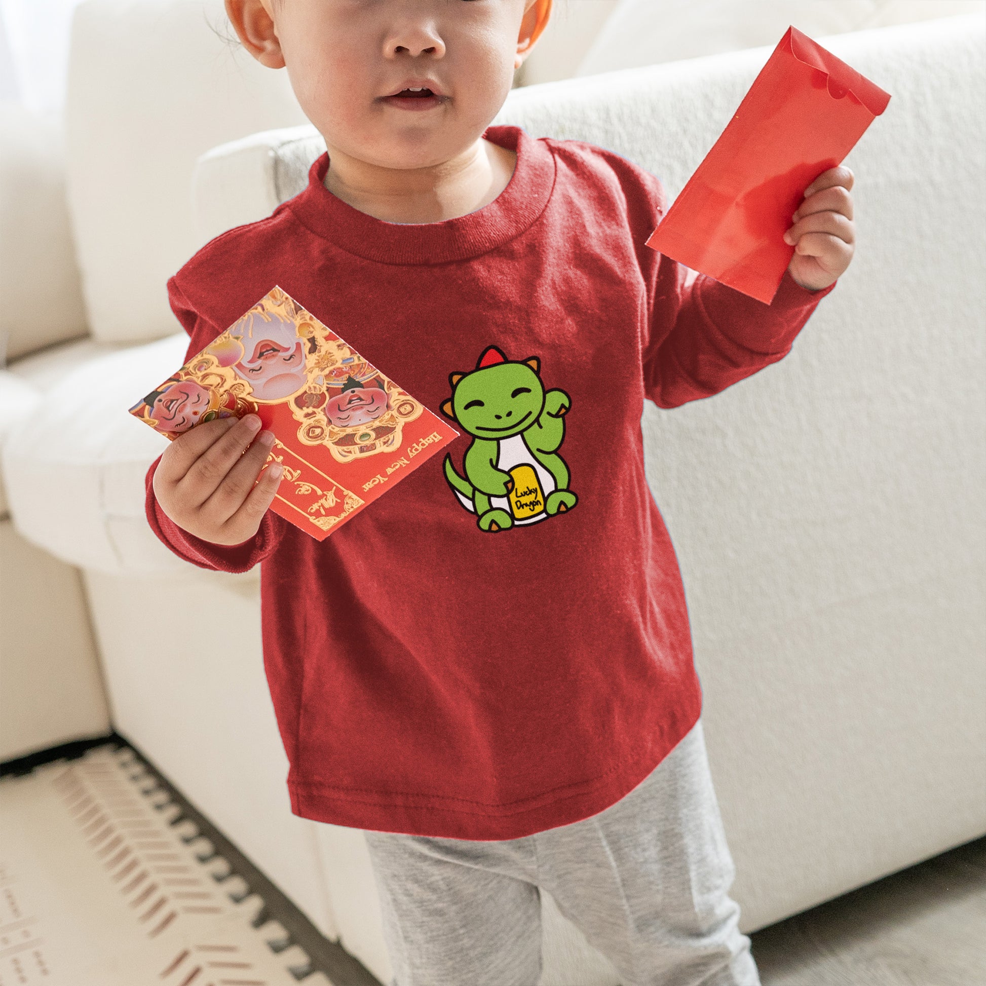 lucky dragon toddler long sleeve shirt