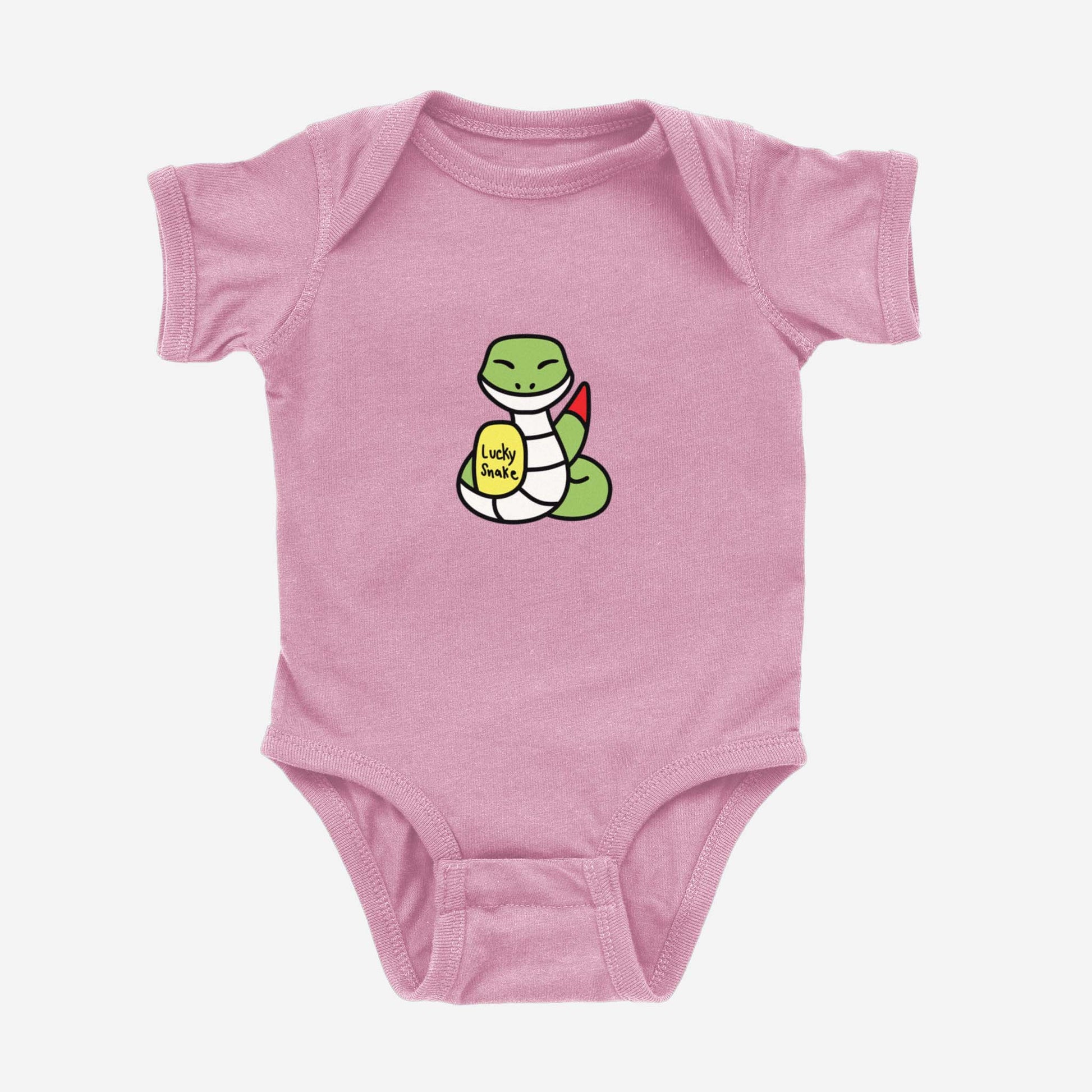 Lucky Snake Onesie Pink
