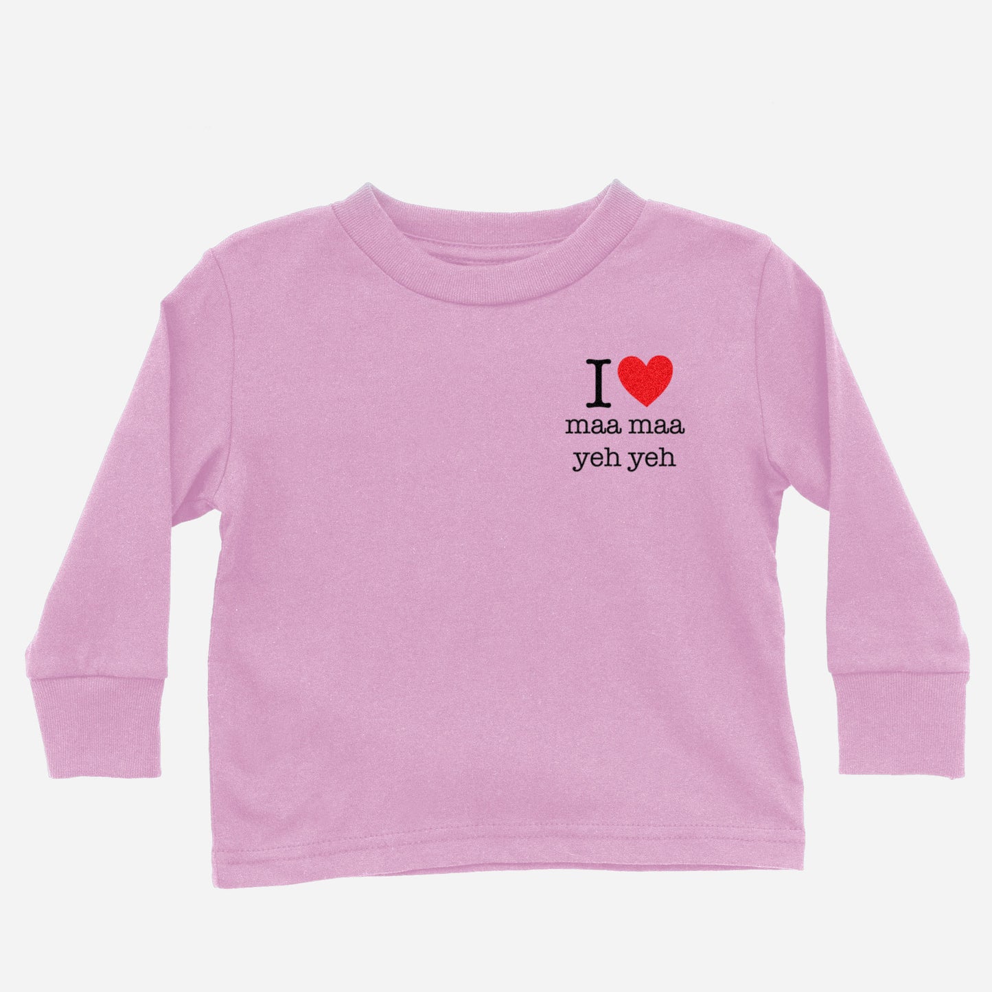I Heart Grandma & Grandpa Cantonese Paternal Long Sleeve Shirt (Toddler)