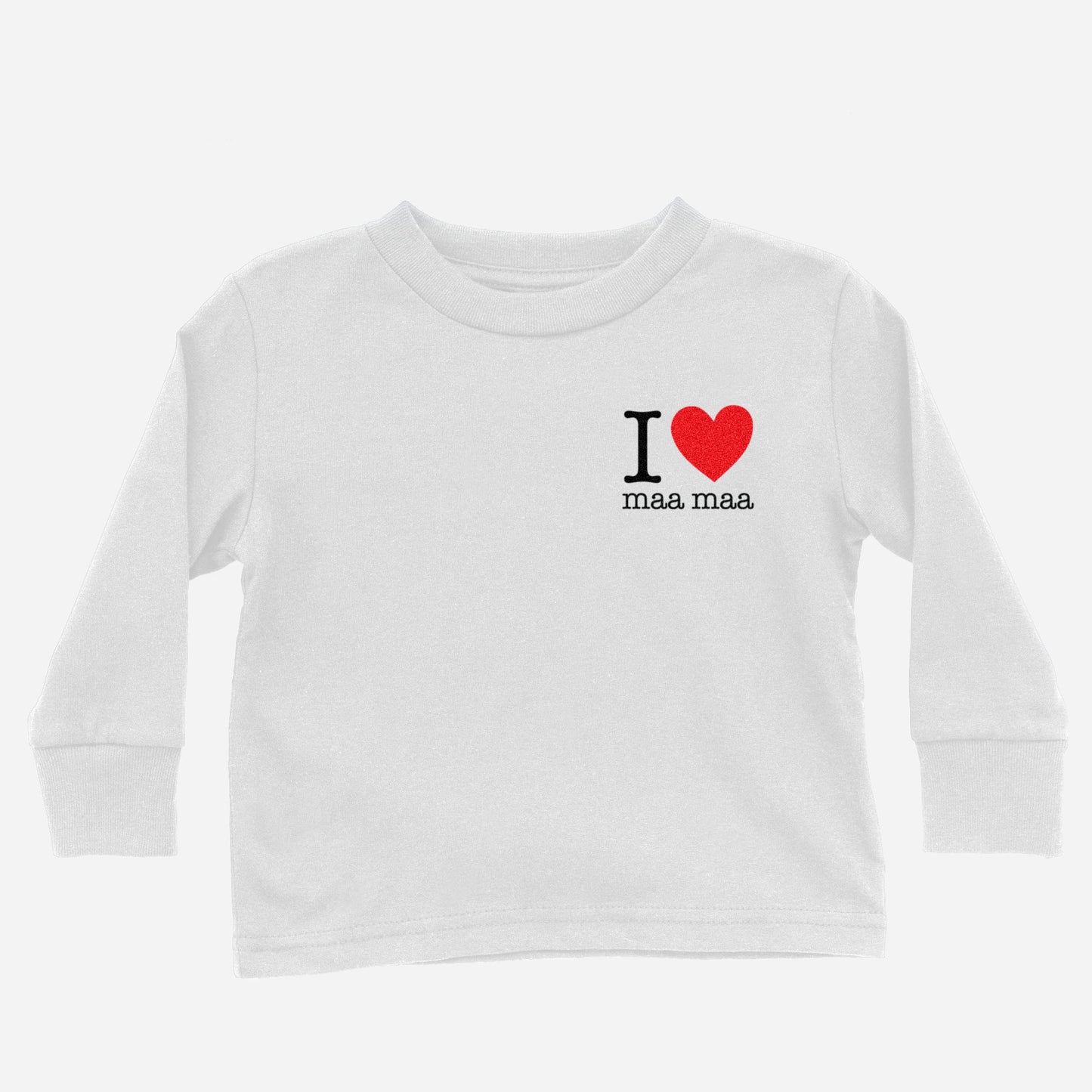 I Heart Grandma / Maa Maa Cantonese Paternal Long Sleeve Shirt (Toddler)