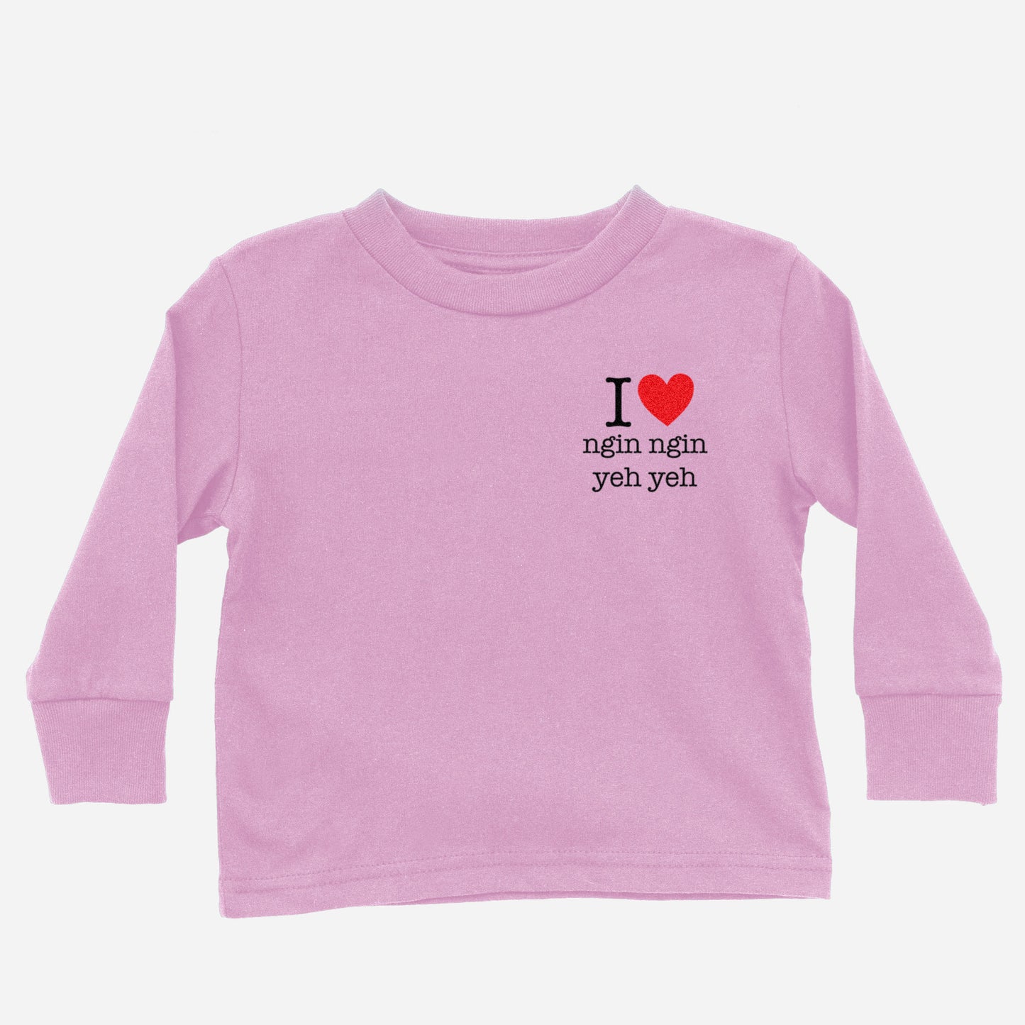 I Heart Grandma & Grandpa Taishanese Paternal Long Sleeve Shirt (Toddler)
