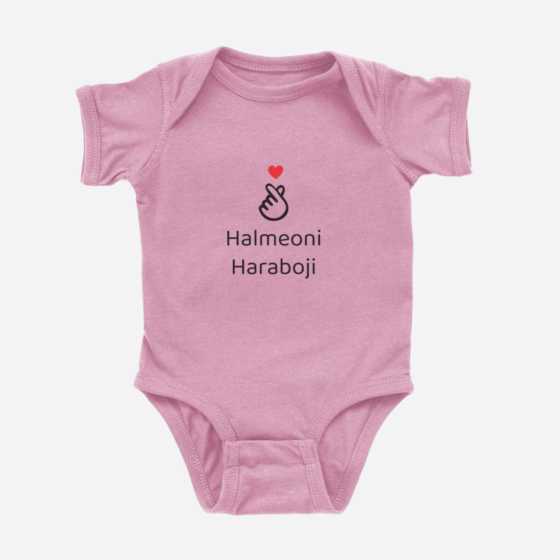 I love Halmeoni Haraboji Onesie pink