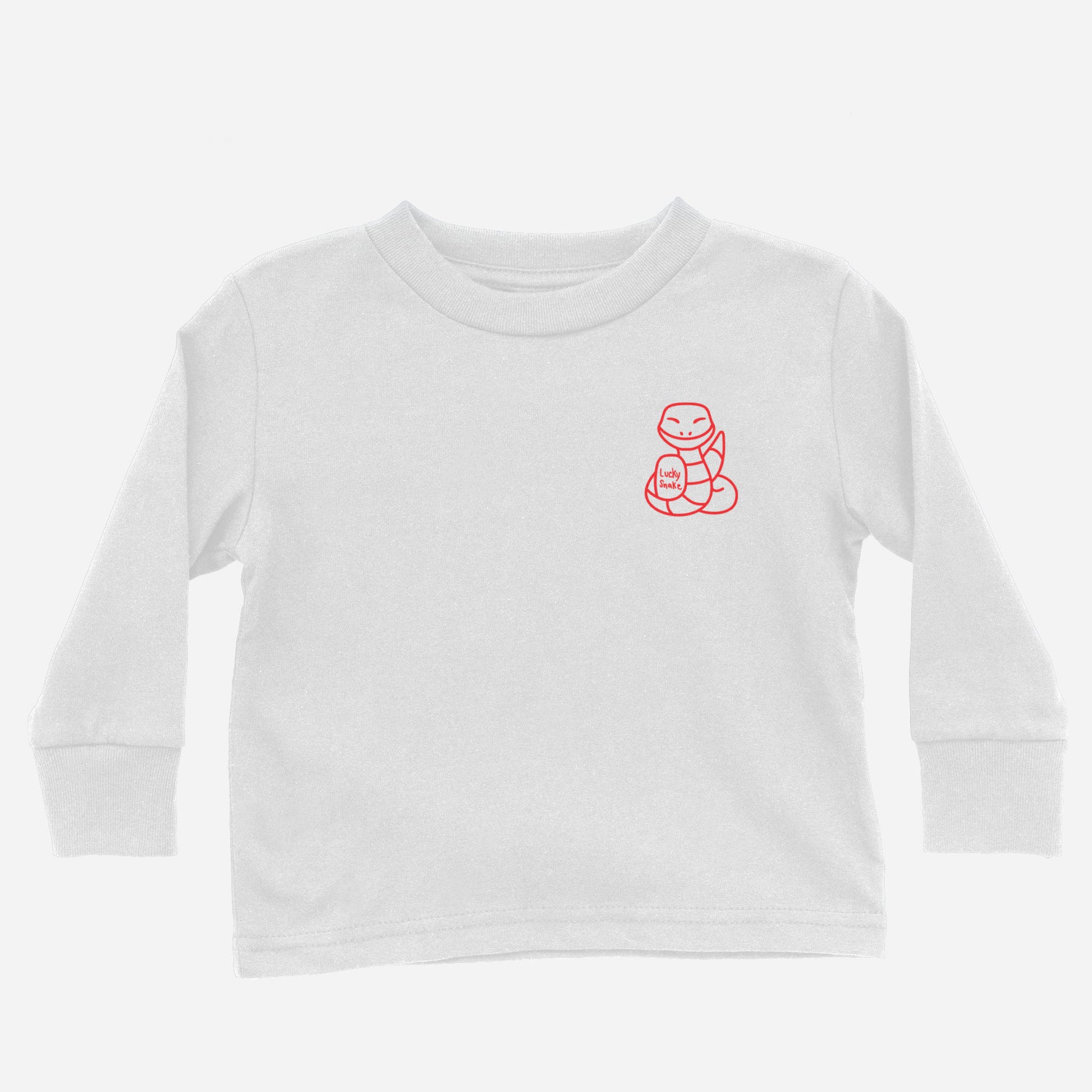 Lucky Snake Outline Long Sleeve Shirt (Toddler) Asian Baby Clothing