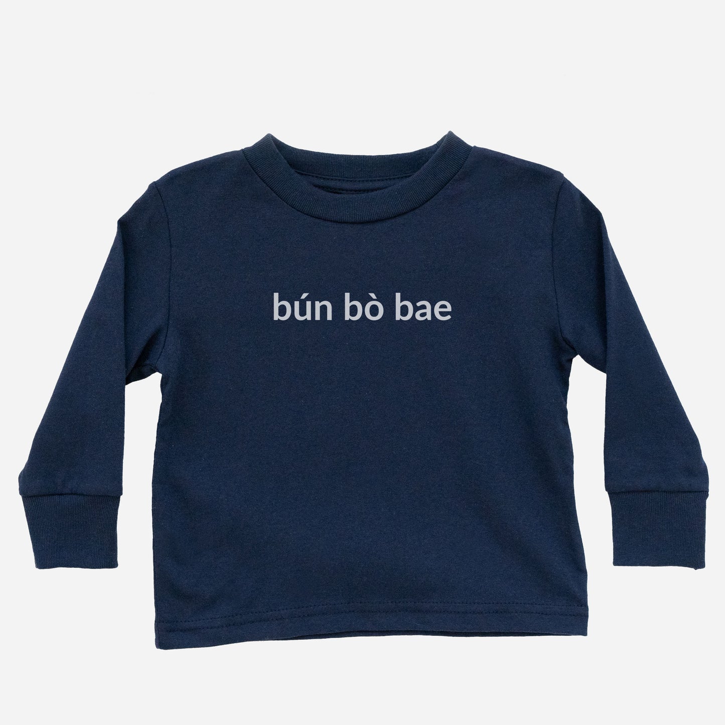 bún bò bae Kids Long Sleeve T-Shirt (Toddler) Navy