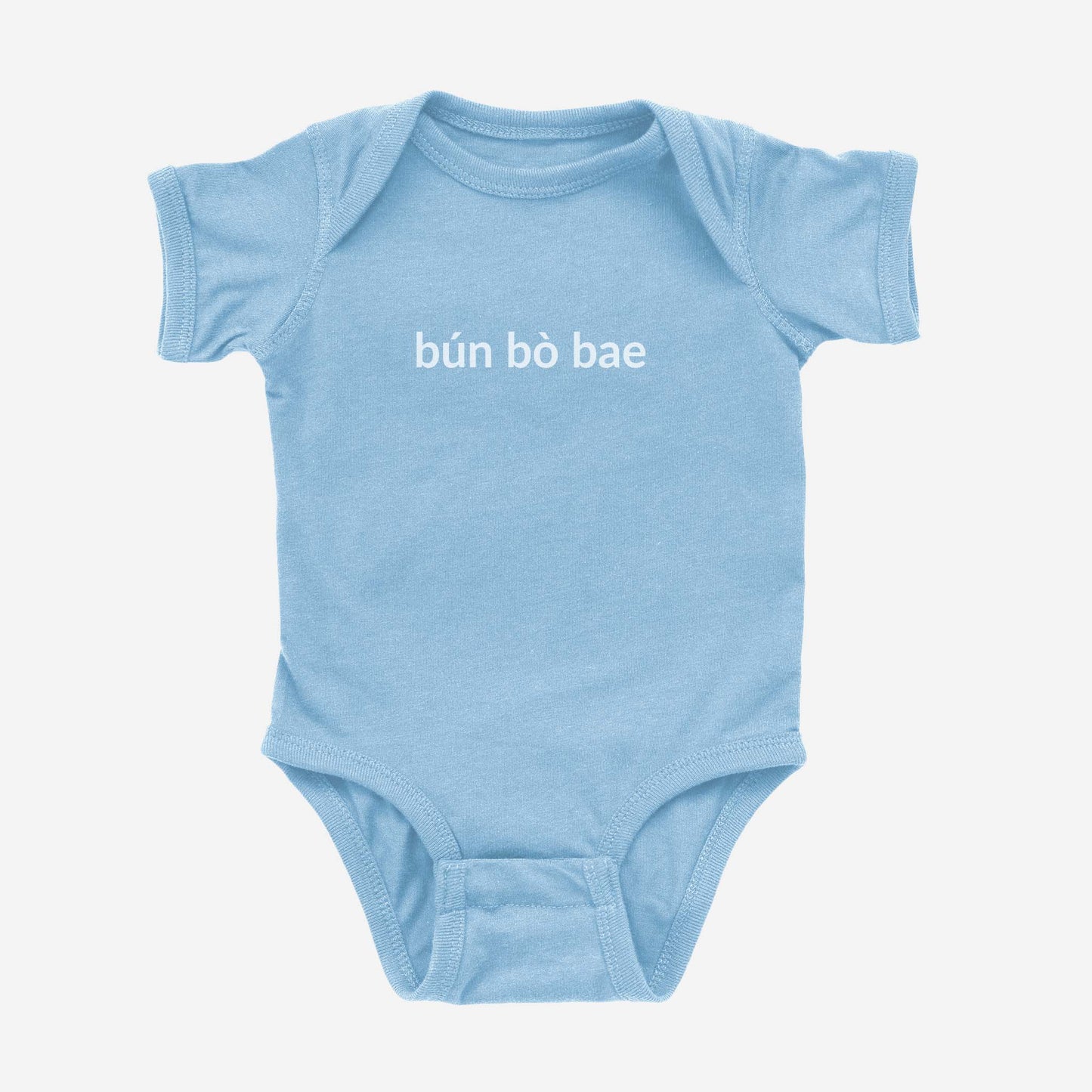 Blue Bun Bo Bae baby bodysuit celebrating Vietnamese culture with style