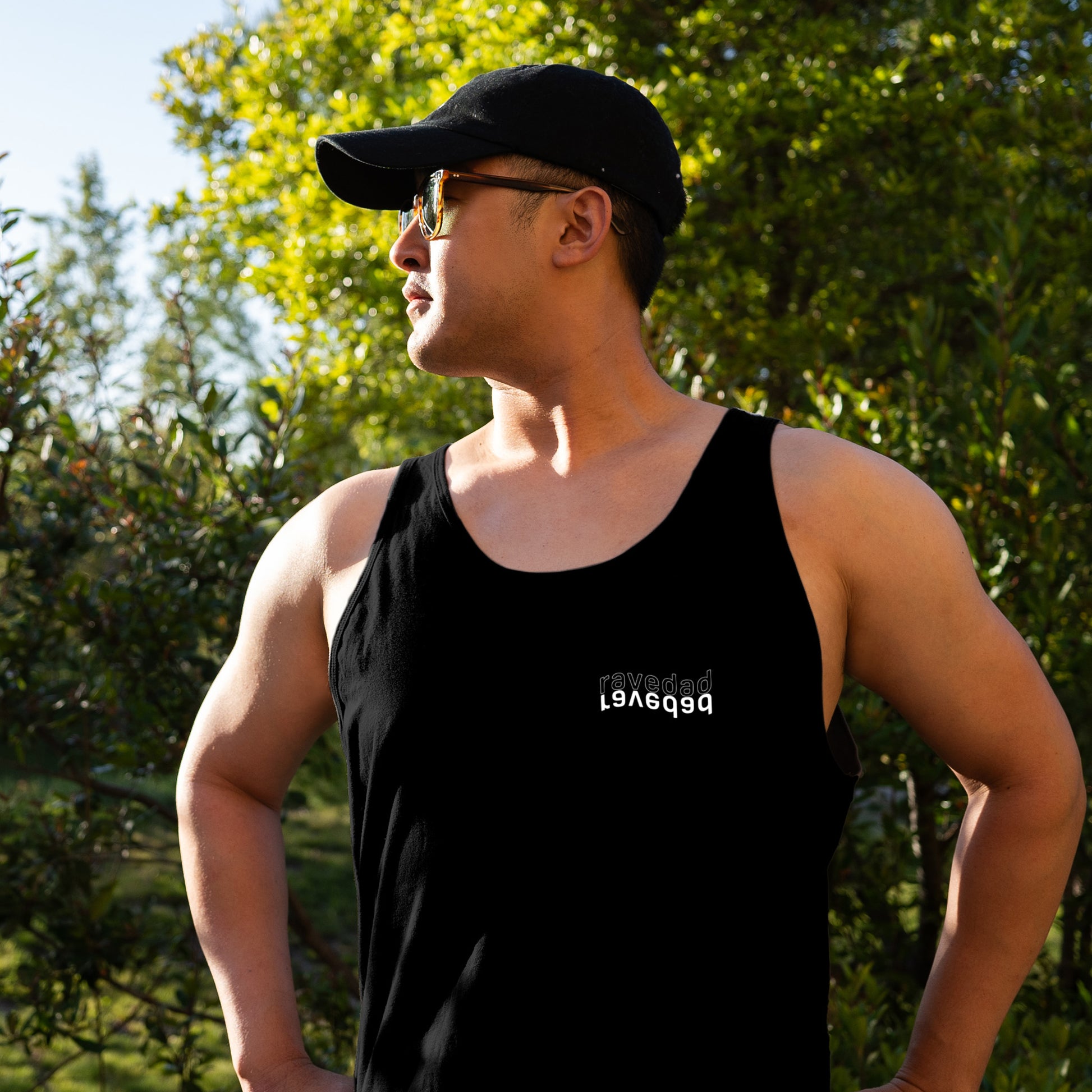 ravedad adult tank top black