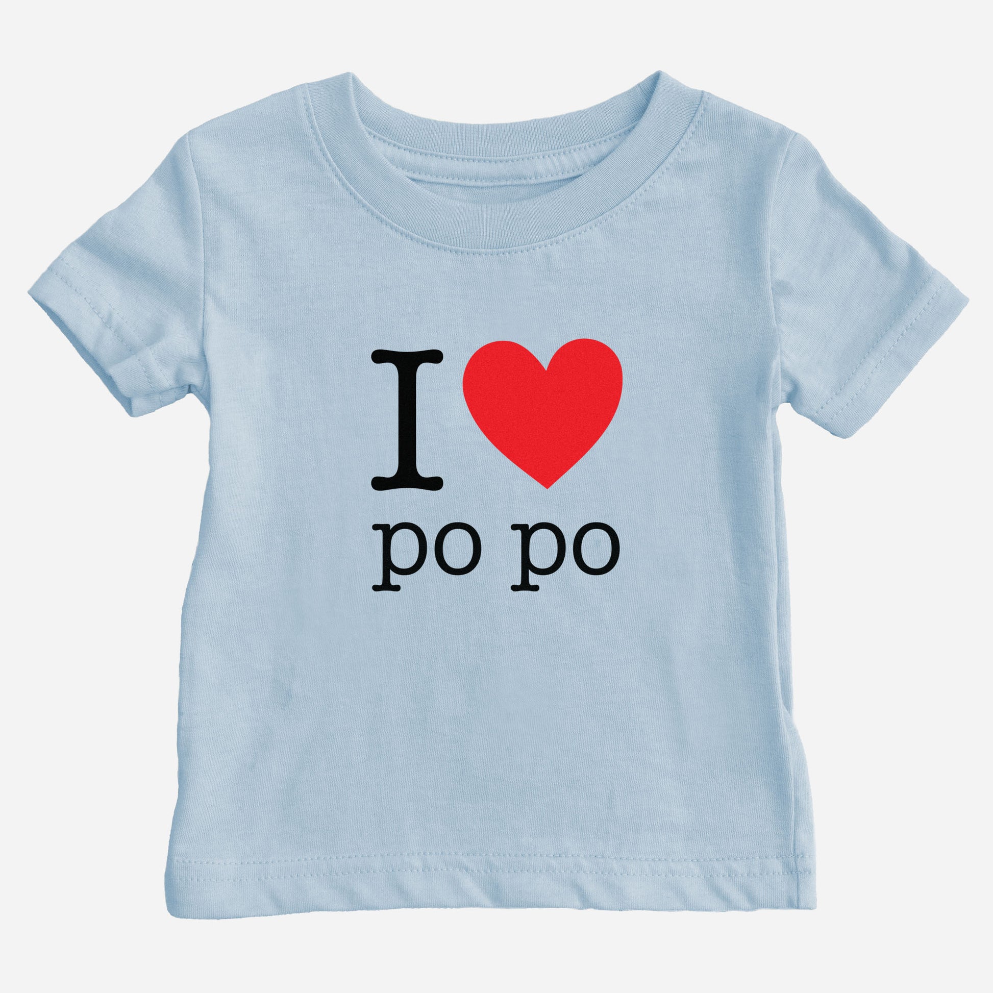 BLue I heart Po Po baby t-shirt