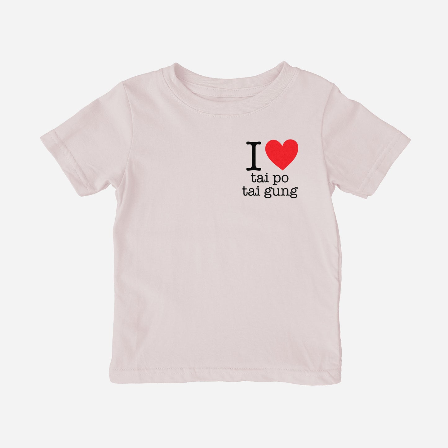 Blush I Heart Great Grandma and Great Grandpa Tai Po Tai Gung Cantonese Maternal Toddler Shirt - Asian Baby Clothing