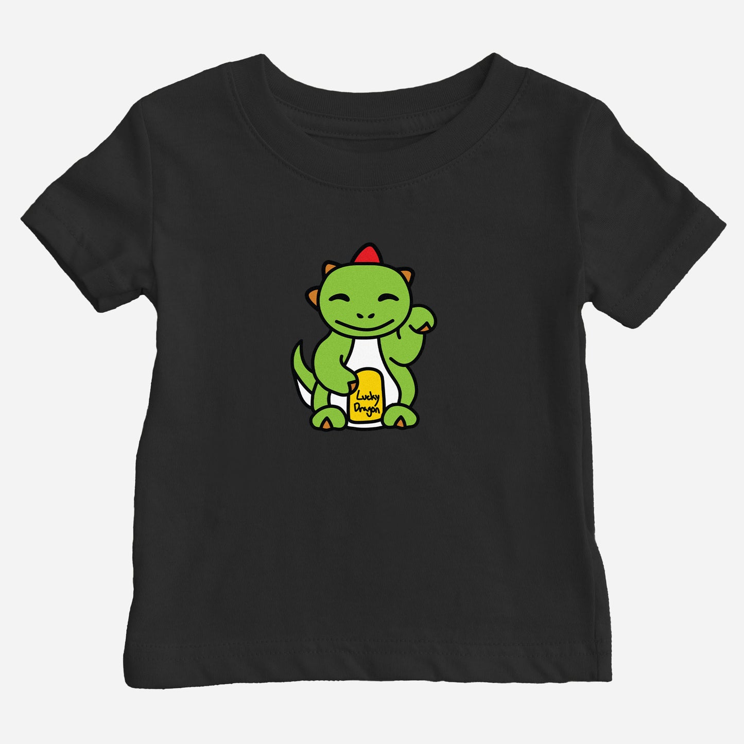 Black Lucky Dragon Baby T-Shirt