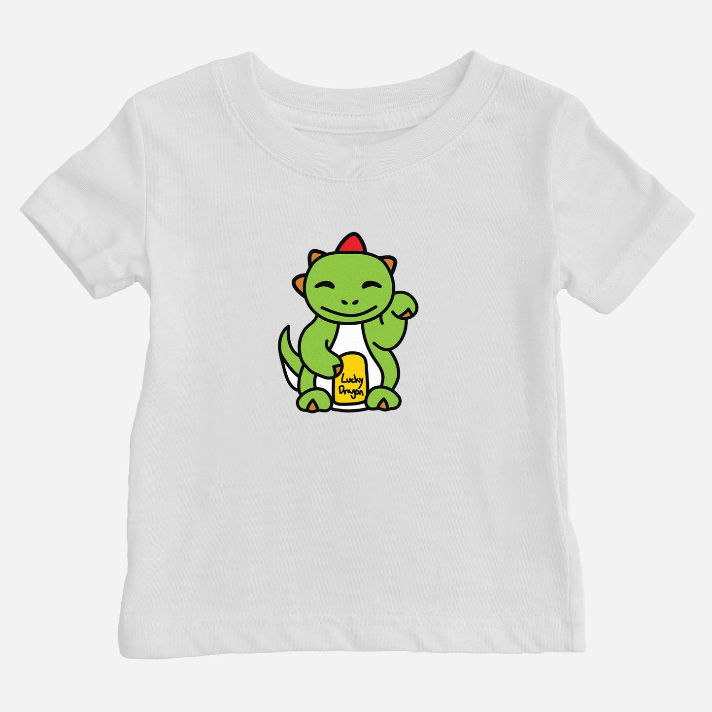 White  Lucky Dragon Baby T-Shirt