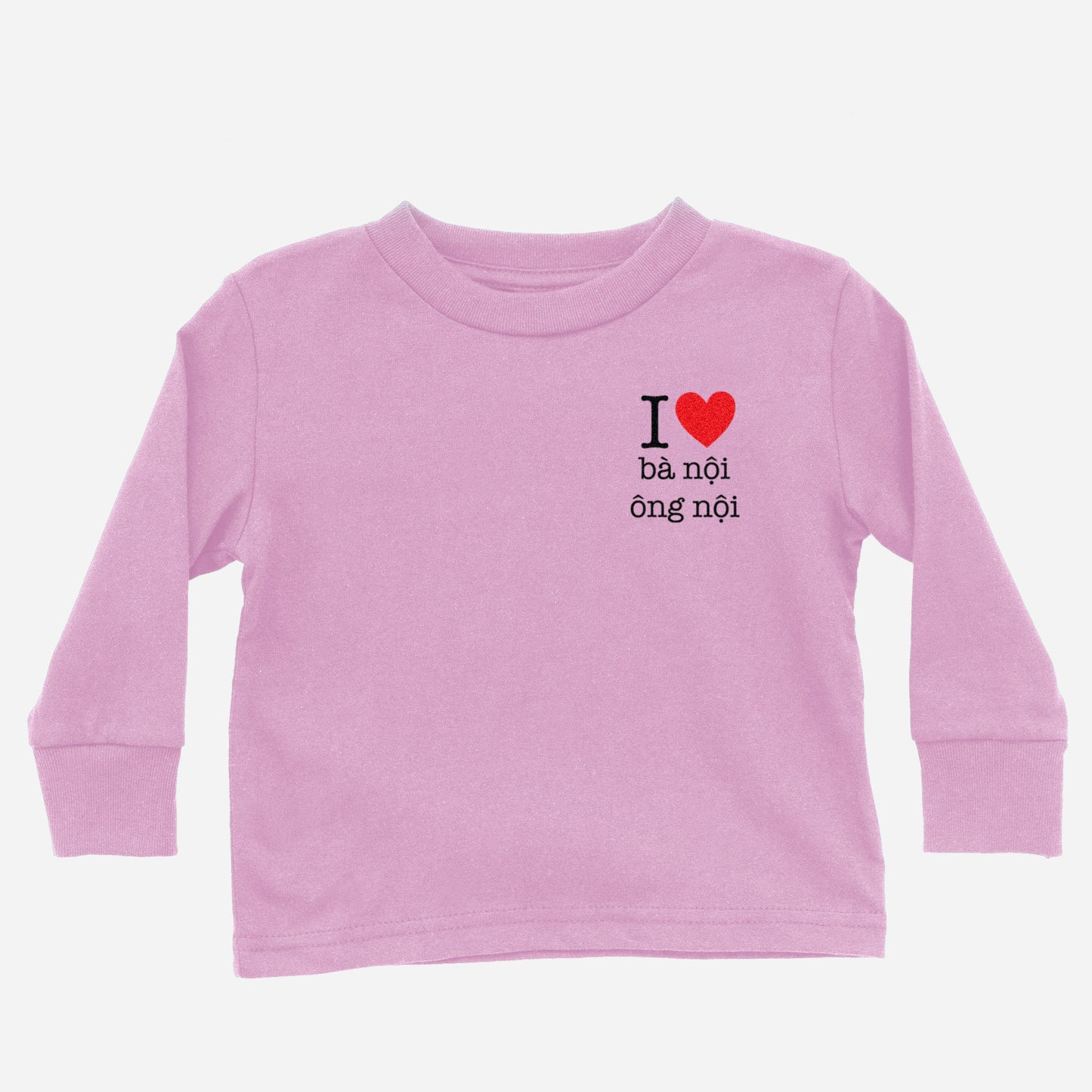 I Heart Grandma & Grandpa Vietnamese Paternal Long Sleeve Shirt (Toddler)