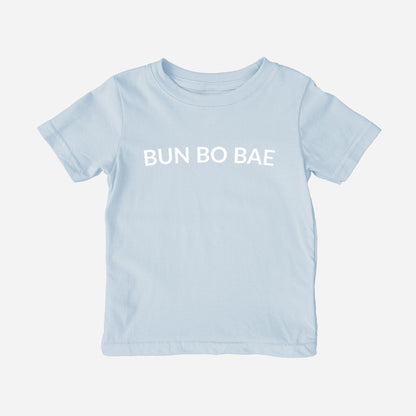 bun bo bae toddler shirt in color light blue