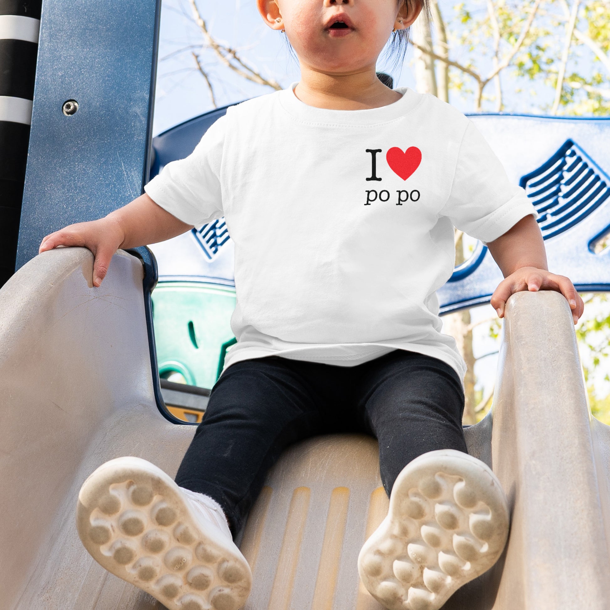 i love po po grandma toddler shirt chinese cantonese