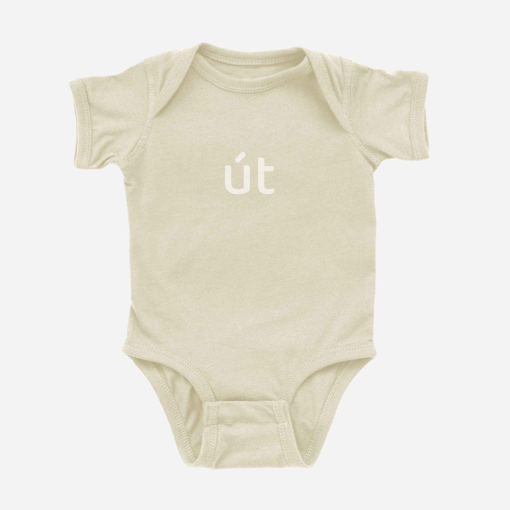 ut Onesie Natural front - Asian Baby Clothing